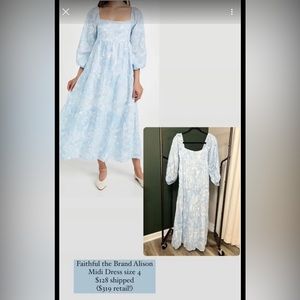 Faithful the Brand paisley tiered maxi dress with puff sleeve